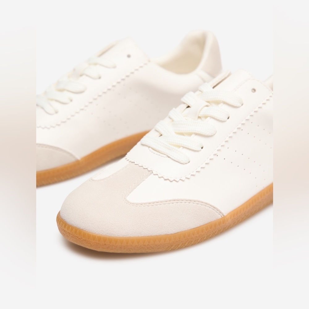 MIA Cream Lace Scallop Sneakers - Picture 3 of 10
